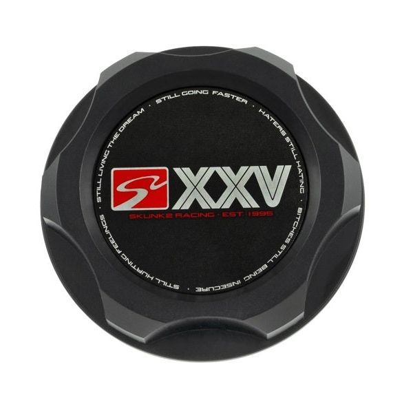 Skunk2 Honda Billet Oil Cap (M33 x 2.8) (25th Anniversary Black)-Oil Caps-Skunk2 Racing-SKK626-99-0081-SMINKpower Performance Parts