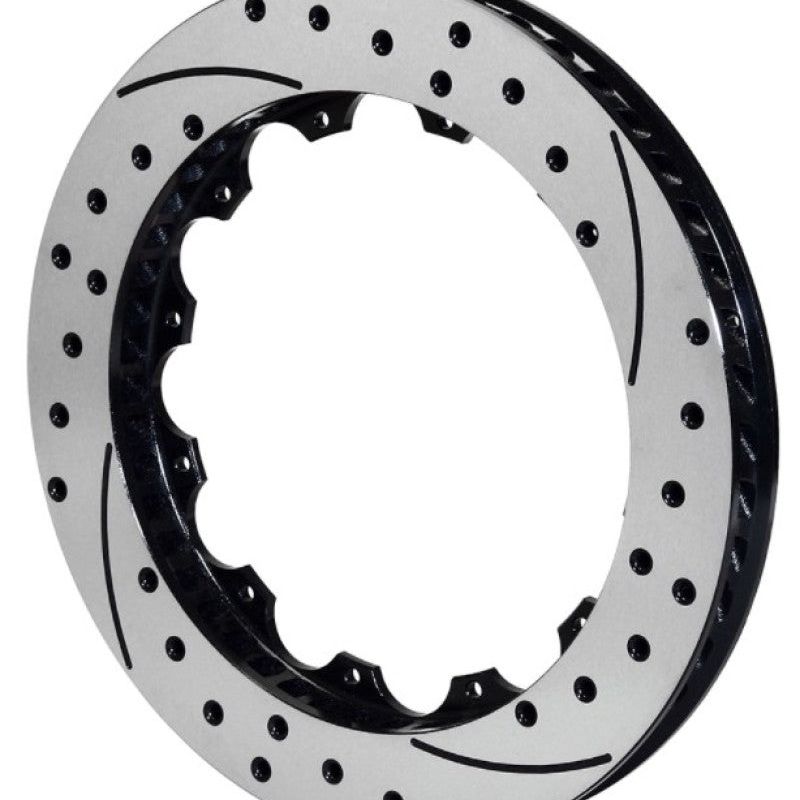 Wilwood Rotor-SV-SRP 72 Iron-LH-BLK-Drill 14.00 x 1.25 - 12 on 8.75in-Brake Rotors - 2 Piece-Wilwood-WIL160-8397-BK-SMINKpower Performance Parts
