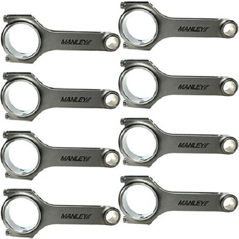 Manley Chevrolet LS 6.125 Length H Tuff Series Connecting Rod Set w/ ARP 2000 Bolts - SMINKpower Performance Parts MAN15051R-8 Manley Performance