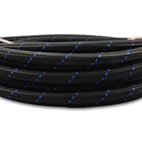 Vibrant -10 AN Two-Tone Black/Blue Nylon Braided Flex Hose (10 foot roll)-Hoses-Vibrant-VIB11970B-SMINKpower Performance Parts