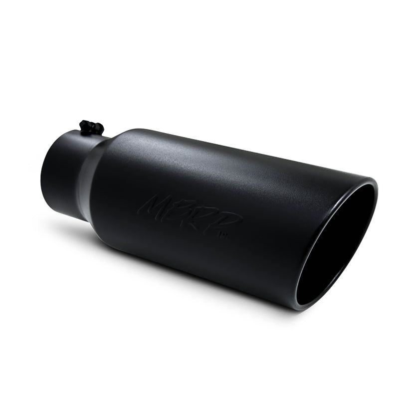 MBRP Universal Tip 7in O.D. Rolled End 5in inlet 18in length Black-Tips-MBRP-MBRPT5127BLK-SMINKpower Performance Parts