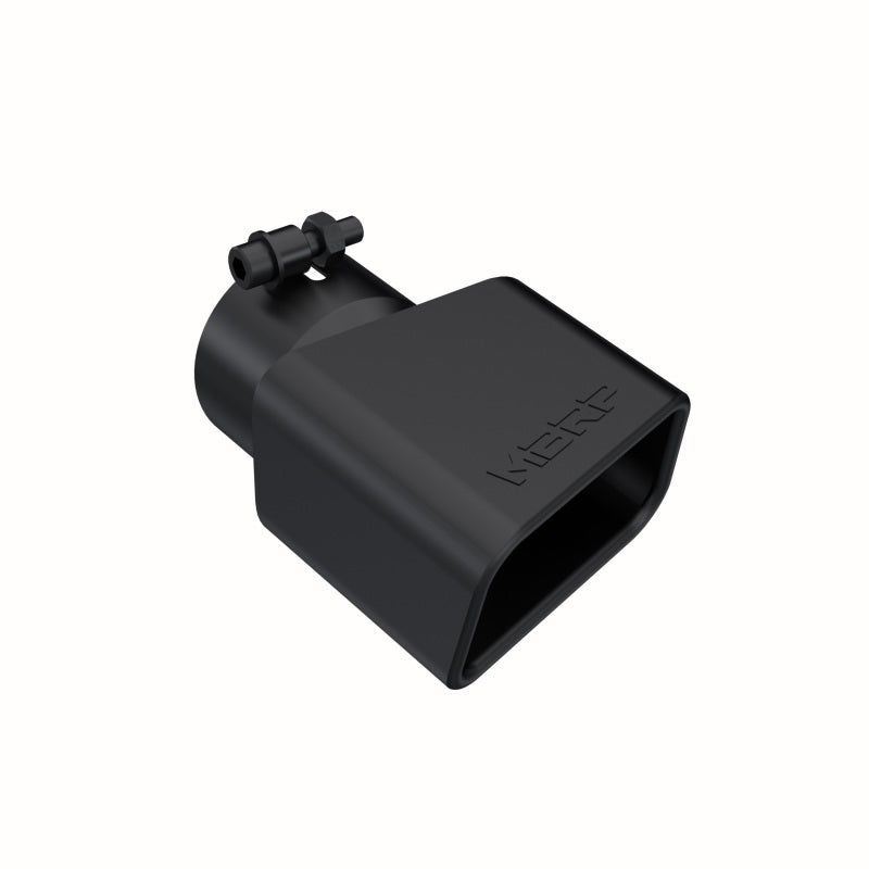 MBRP Universal Tip 4.75inx 3in Rectangle Angled Cut 3in O.D. inlet Pass. Side 7.375in length Black-Tips-MBRP-MBRPT5120BLK-SMINKpower Performance Parts
