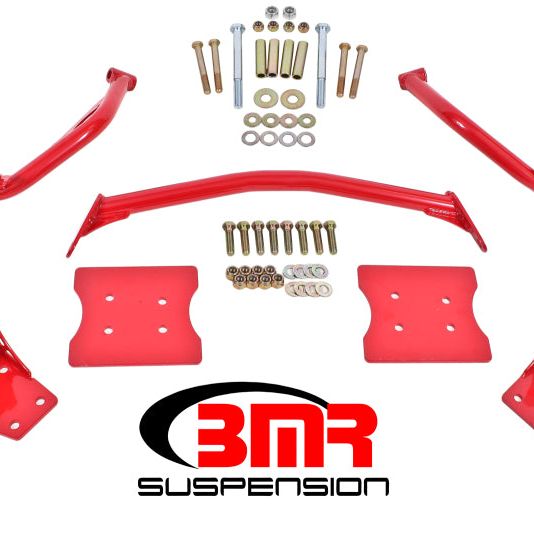BMR 79-04 Fox Mustang Torque Box Reinforcement Plate Kit(TBR005R And TBR003R) - Red-Diff Braces-BMR Suspension-BMRTBR004R-SMINKpower Performance Parts