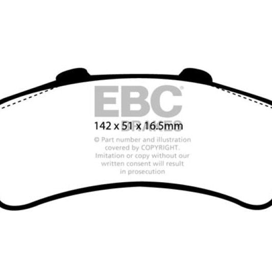 EBC 01-05 Cadillac Deville 4.6 HD Yellowstuff Rear Brake Pads-Brake Pads - Performance-EBC-EBCDP41630R-SMINKpower Performance Parts