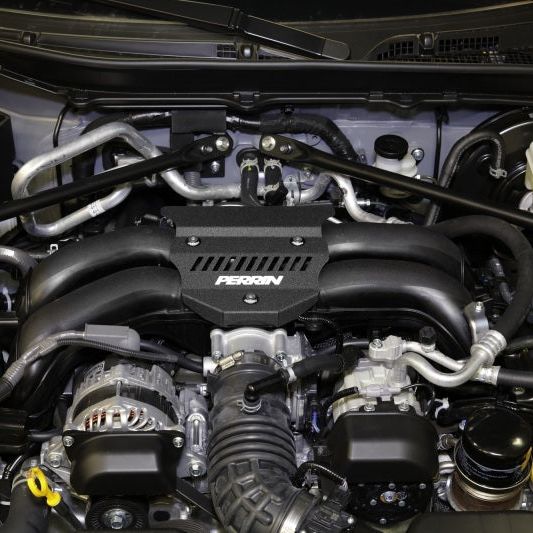 Perrin 2022+ Subaru BRZ / Toyota GR86 Engine Cover - Black Wrinkle - SMINKpower Performance Parts PERPSP-ENG-162BK Perrin Performance