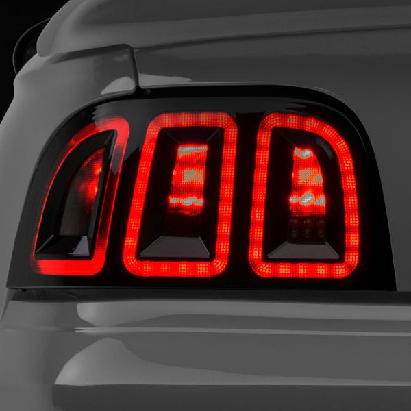Raxiom 96-98 Ford Mustang Icon LED Tail Lights- Black Housing (Smoked Lens) - SMINKpower Performance Parts RAX389876 Raxiom