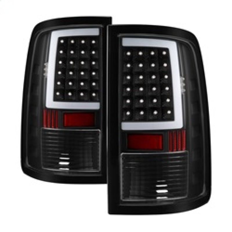 xTune 13-18 Dodge Ram 1500 LED Tail Lights - Black (ALT-ON-DRAM13V2-LBLED-BK)-Tail Lights-SPYDER-SPY9041013-SMINKpower Performance Parts