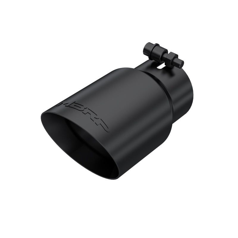 MBRP Tip 3in Round x 4in Inlet OD Dual Walled Angled Black Tip - Fits all 3in Exhausts-Tips-MBRP-MBRPT5122BLK-SMINKpower Performance Parts