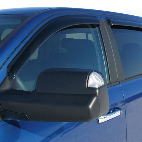 Stampede 2009-2018 Dodge Ram 1500 Crew Cab Pickup Tape-Onz Sidewind Deflector 4pc - Smoke-Wind Deflectors-Stampede-STA6253-2-SMINKpower Performance Parts