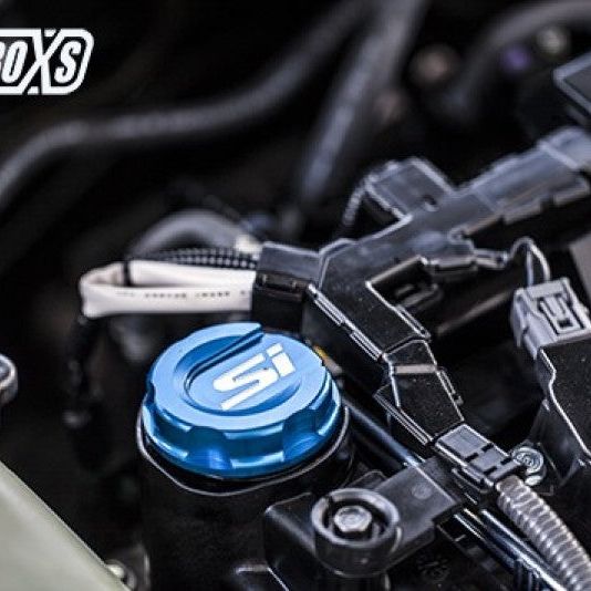 Turbo XS 2016+ Honda Civic Blue Oil Cap-Oil Caps-Turbo XS-TXSHC-OC-BLU-SI-SMINKpower Performance Parts