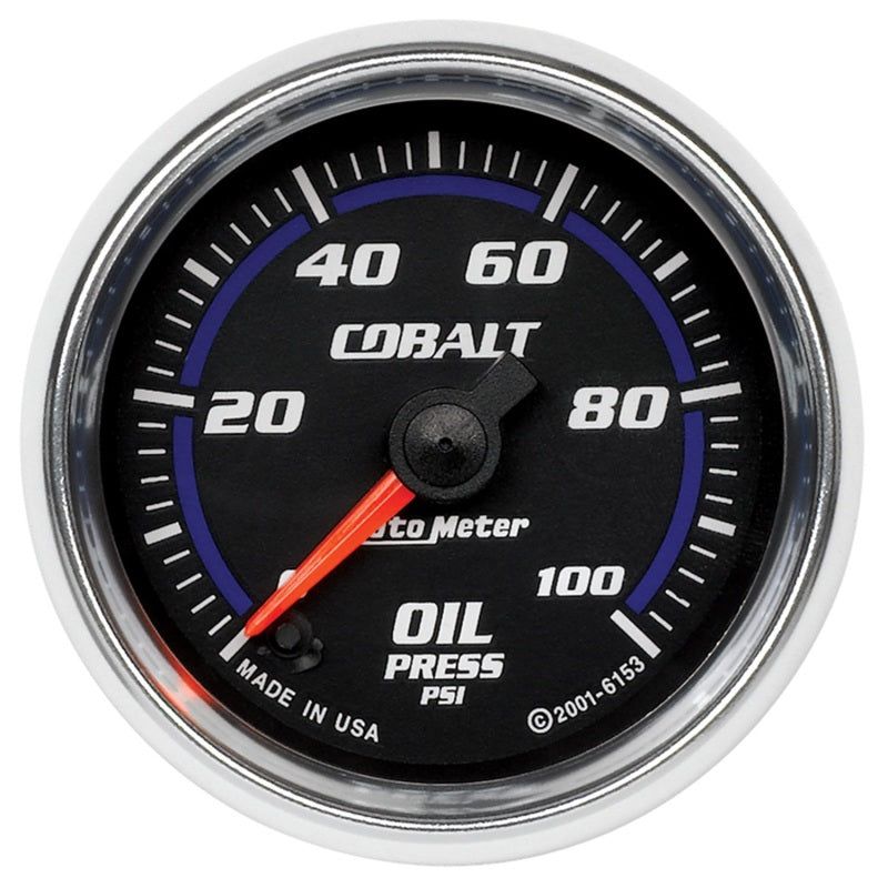 Autometer Cobalt 52mm 100 PSI Electric Oil Pressure Gauge-Gauges-AutoMeter-ATM6153-SMINKpower Performance Parts