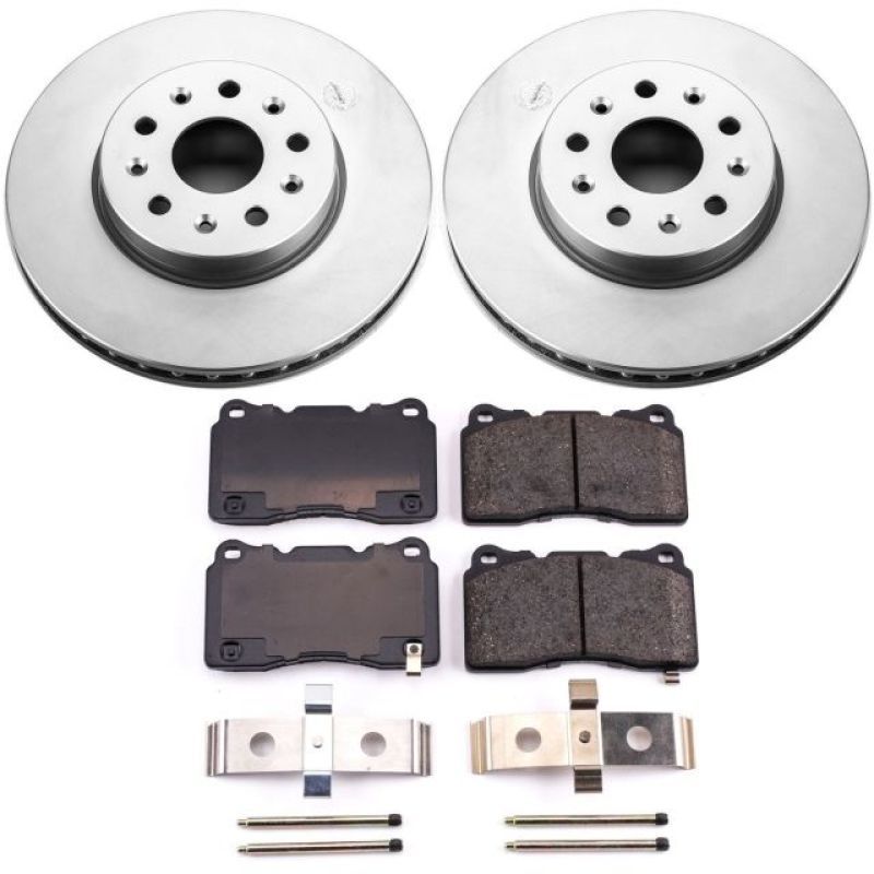 Power Stop 14-18 Cadillac CTS Front Z17 Evolution Geomet Coated Brake Kit - SMINKpower Performance Parts PSBCRK7001 PowerStop