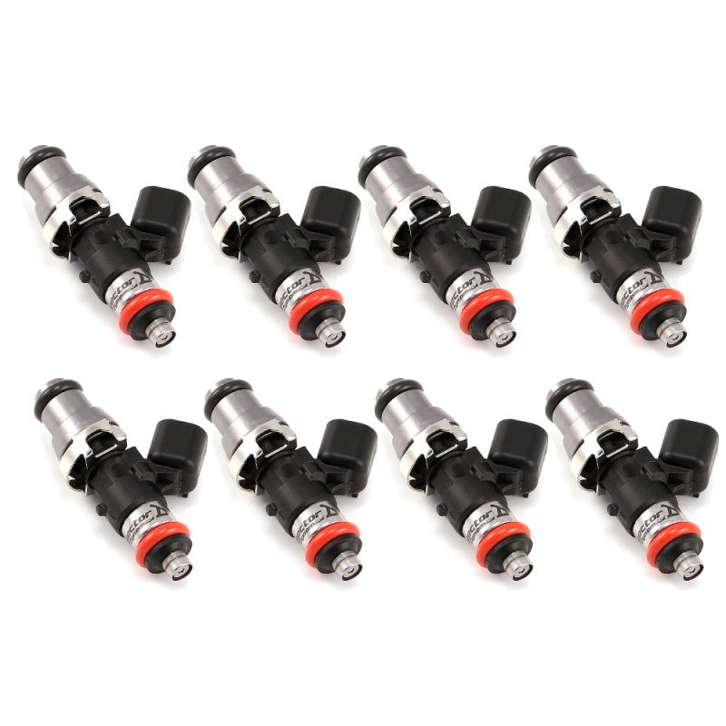 Injector Dynamics ID1050X Injectors 14mm (Grey) Adaptor Top (Set of 8) Orange Lower O-Ring-Fuel Injector Sets - 8Cyl-Injector Dynamics-IDX1050.48.14.15.8-SMINKpower Performance Parts