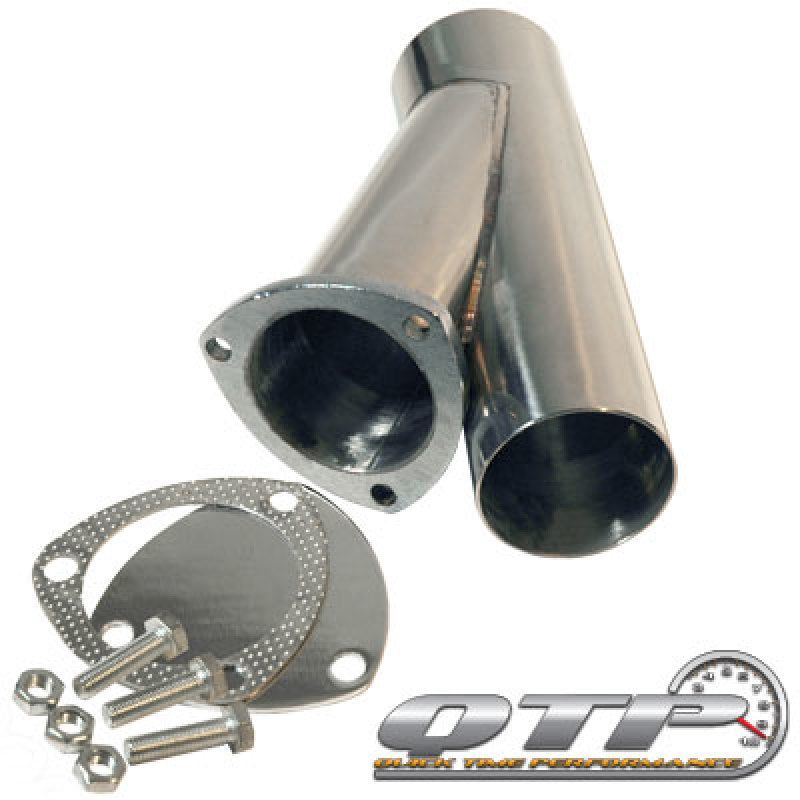 QTP 3in Weld-On QTEC Exhaust Cutout Y-Pipe-Y Pipes-QTP-QTP10300-SMINKpower Performance Parts