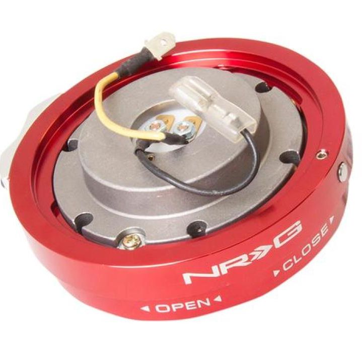 NRG Thin Quick Release - Red-Quick Release Adapters-NRG-NRGSRK-400R-SMINKpower Performance Parts
