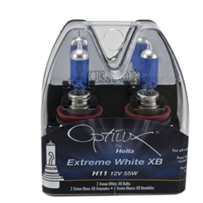 Hella H11 12V 55W Xenon White XB Bulb (Pair)-Driving Lights-Hella-HELLAH71071262-SMINKpower Performance Parts