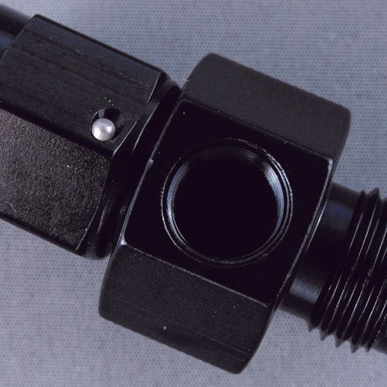 Fragola Inline Gauge Adapter -6AN Male x -6AN Fem - Black-Gauge Components-Fragola-FRA495005-BL-SMINKpower Performance Parts