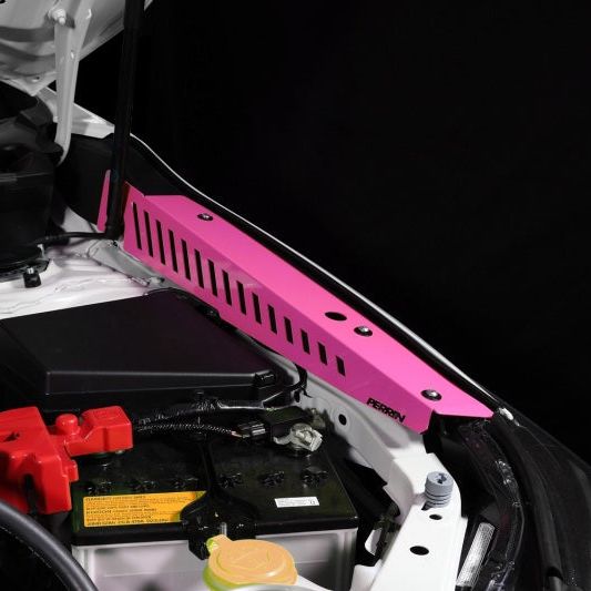 Perrin 22-23 Subaru WRX Fender Shroud Set - Hyper Pink - SMINKpower Performance Parts PERPSP-ENG-551HP Perrin Performance