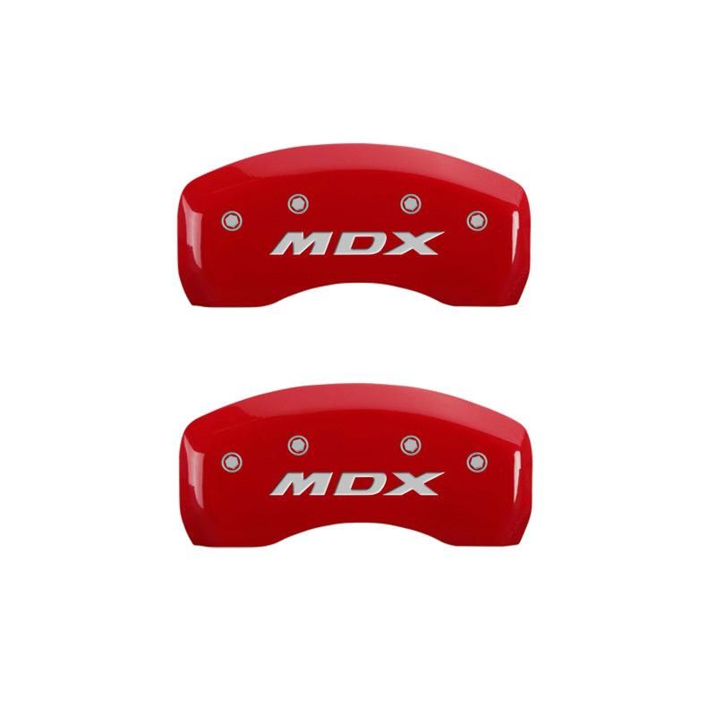 MGP 4 Caliper Covers Front Acura Rear MDX Red Finish Silver Characters - SMINKpower Performance Parts MGP39021SMDXRD MGP