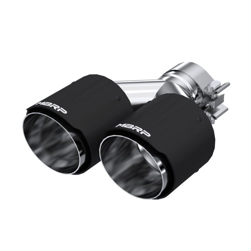 MBRP Universal Carbon Fiber Dual Tip 4in OD/2.5in Inlet-Tips-MBRP-MBRPT5177CF-SMINKpower Performance Parts