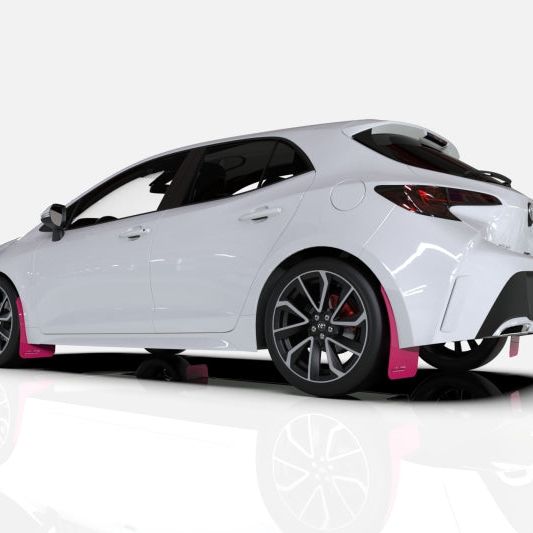 Rally Armor Universal Fit (No Hardware/Mounting Holes) Pink Mud Flap BCE Logo-Mud Flaps-Rally Armor-RALMF12-BCE22-PK/BLK-SMINKpower Performance Parts