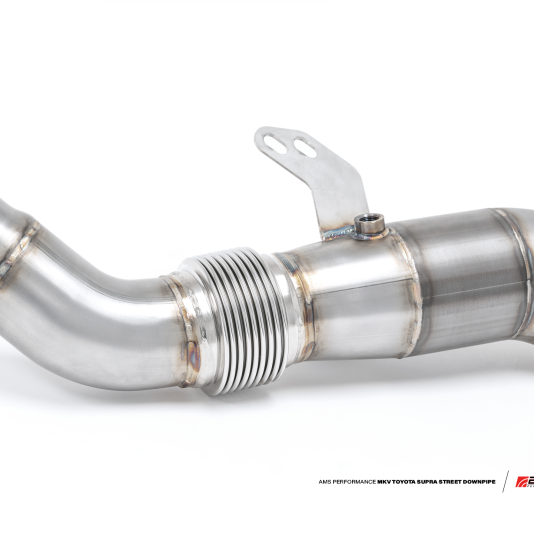 AMS Performance 2020+ Toyota Supra A90 Street Downpipe w/GESI Catalytic Converter - SMINKpower Performance Parts AMSAMS.38.05.0001-2 AMS