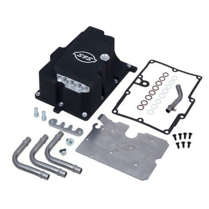 S&S Cycle 2006 Dyna Models Oil Supply Line Installation Kit - Wrinkle Black-Oil Line Kits-S&S Cycle-SSC310-0870-SMINKpower Performance Parts