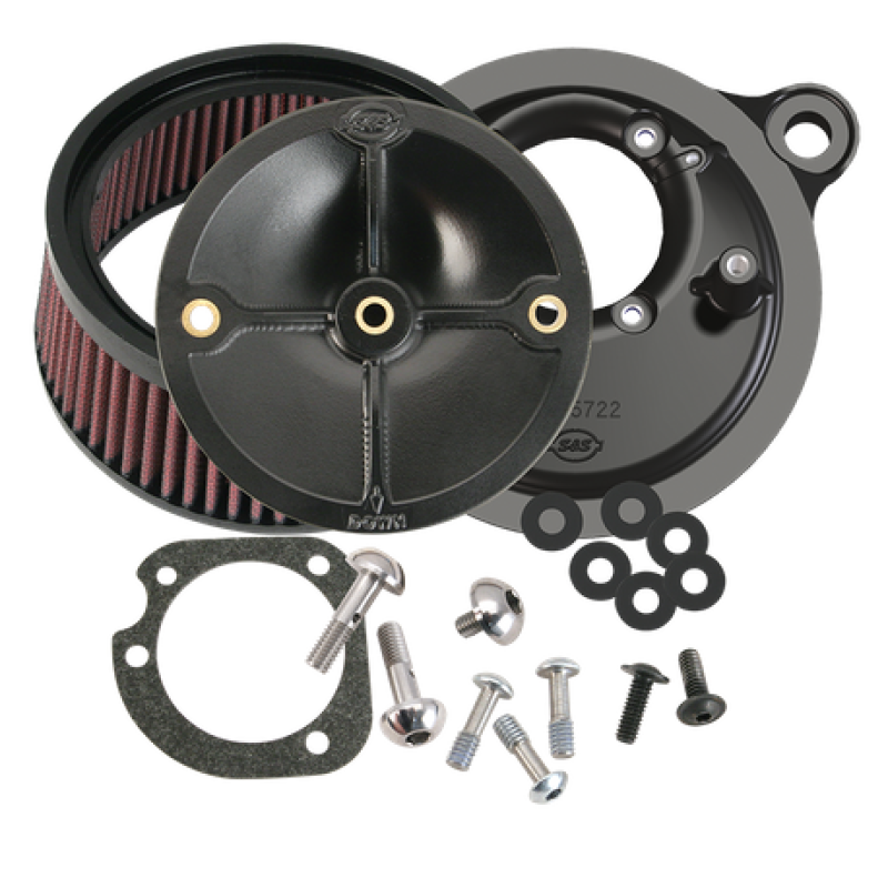 S&S Cycle 08-17 Touring/16-17 Softail Models Stealth Air Cleaner Kit w/o Cover-Air Intake Components-S&S Cycle-SSC170-0301B-SMINKpower Performance Parts