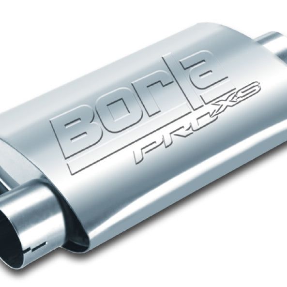 Borla Universal Center/Offset Oval 2.5in In/Out 14in x 4.25in x 1.88in PRO-XS Muffler - SMINKpower Performance Parts BOR400481 Borla