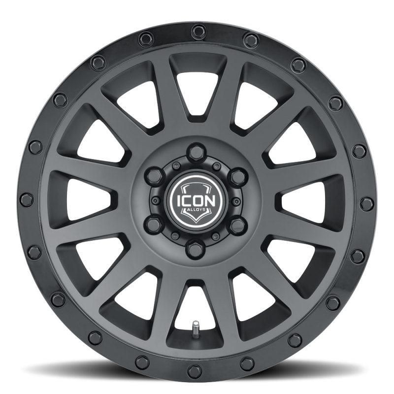 ICON Compression 18x9 6x5.5 0mm Offset 5in BS 106.1mm Bore Double Black Wheel - SMINKpower Performance Parts ICO2018908350DB ICON