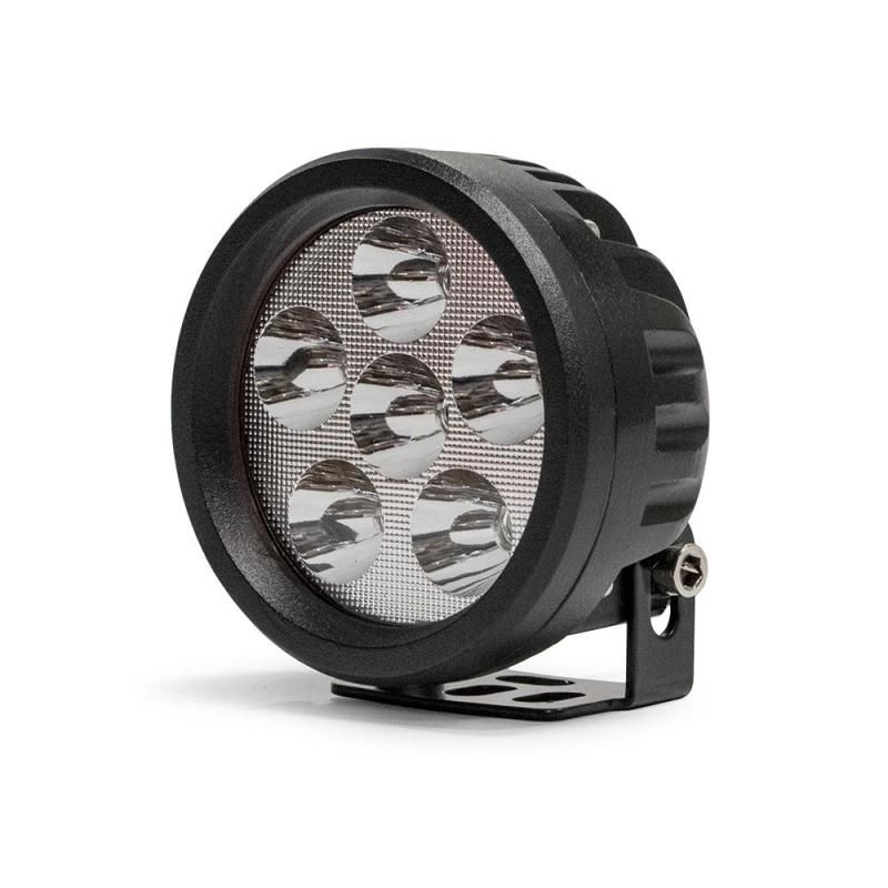 DV8 Offroad 3.5in Round 16W Driving Light Spot 3W LED - Black-Light Bars & Cubes-DV8 Offroad-DVER3.5E16W3W-SMINKpower Performance Parts