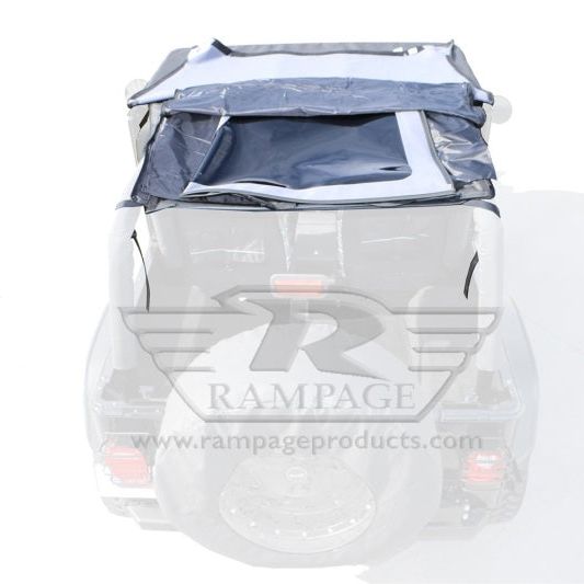 Rampage 1992-1995 Jeep Wrangler(YJ) Frameless Soft Top Kit - Black Diamond-Soft Tops-Rampage-RAM109435-SMINKpower Performance Parts