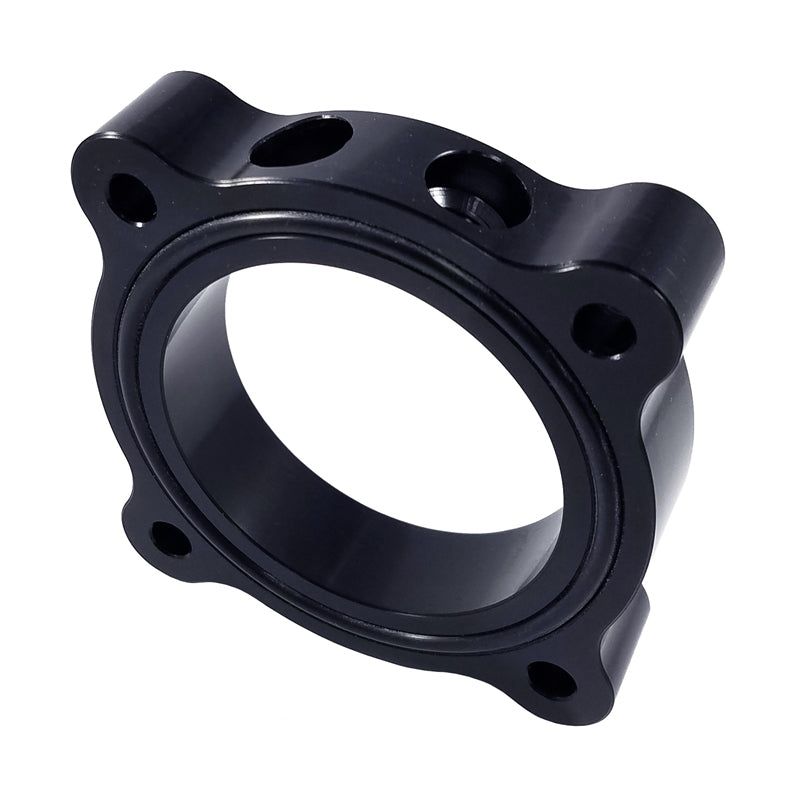 Torque Solution Throttle Body Spacer 2015 Ford Mustang Ecoboost - Black-Throttle Body Spacers-Torque Solution-TQSTS-TBS-033-SMINKpower Performance Parts