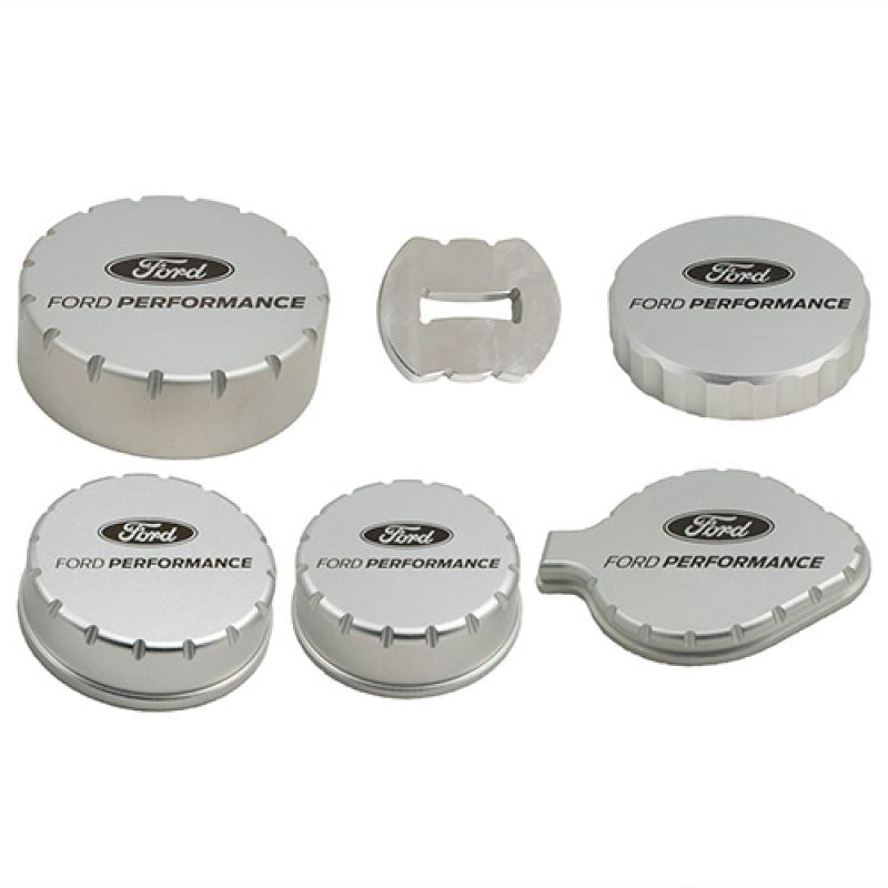 Ford Racing 15-19 Mustang 2.3L/5.0L/5.2L Aluminum Machined Engine Cap Covers-Engine Covers-Ford Racing-FRPM-6766-M50A-SMINKpower Performance Parts