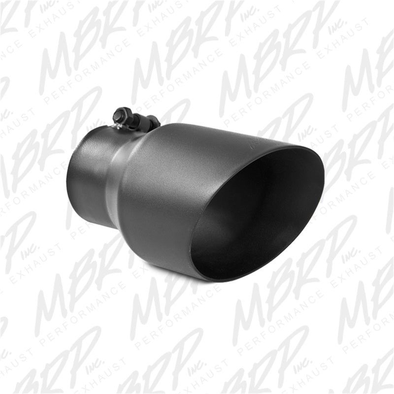 MBRP Universal Tip 4.5in OD 3in Inlet 8in Length Dual Walled Angled Exhaust Tip - Black-Tips-MBRP-MBRPT5151BLK-SMINKpower Performance Parts