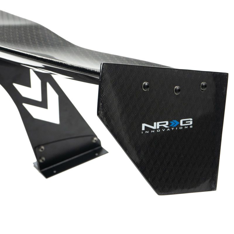 NRG Carbon Fiber Spoiler - Universal (69in.) w/ Diamond Weave/NRG Logo Stand Cut Out/Lrg Side Plate-Spoilers-NRG-NRGCARB-A692NRG-SMINKpower Performance Parts