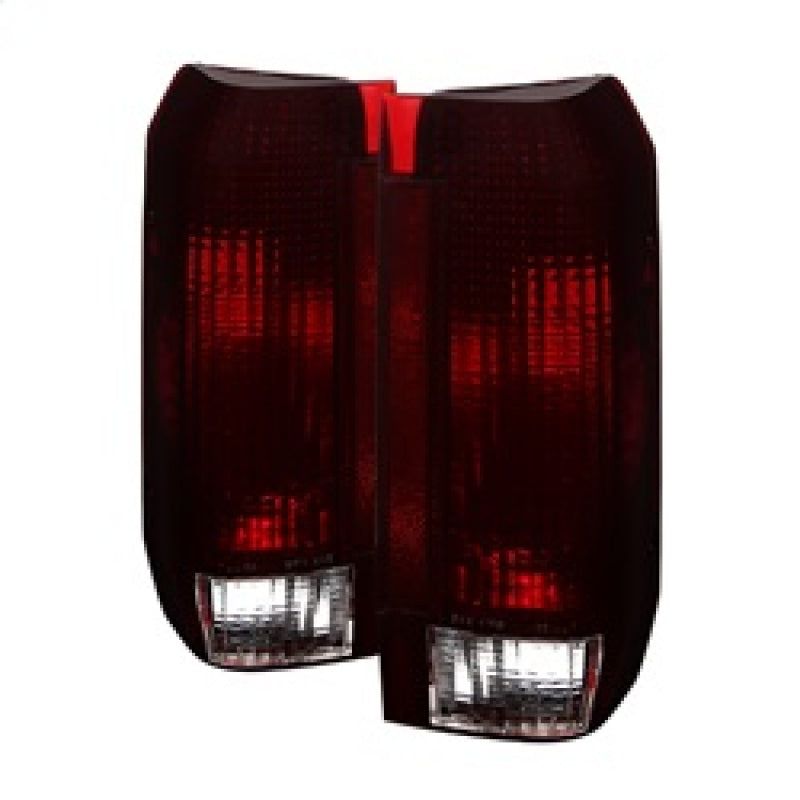 Xtune Ford Bronco F150 F250 F350 F450 92-96 OE Style Tail Lights Red Smoked ALT-JH-FB92-OE-RSM-Tail Lights-SPYDER-SPY9030567-SMINKpower Performance Parts