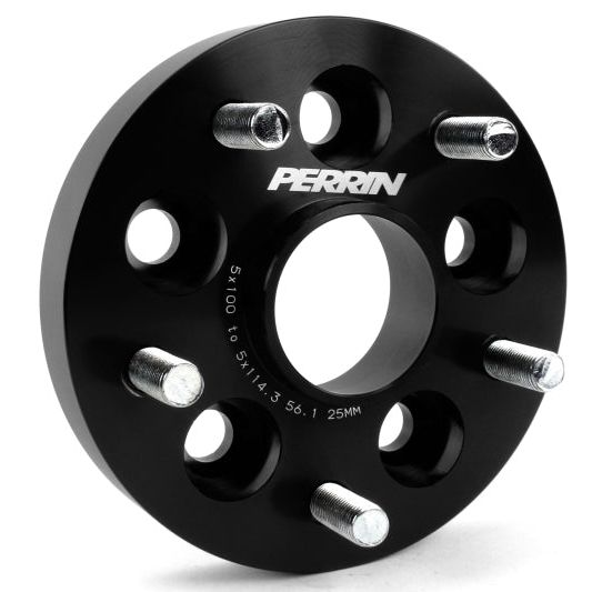 Perrin Wheel Adapter 25mm Bolt-On Type 5x100 to 5x114.3 w/ 56mm Hub (Set of 2) - SMINKpower Performance Parts PERPSP-WHL-226BK Perrin Performance