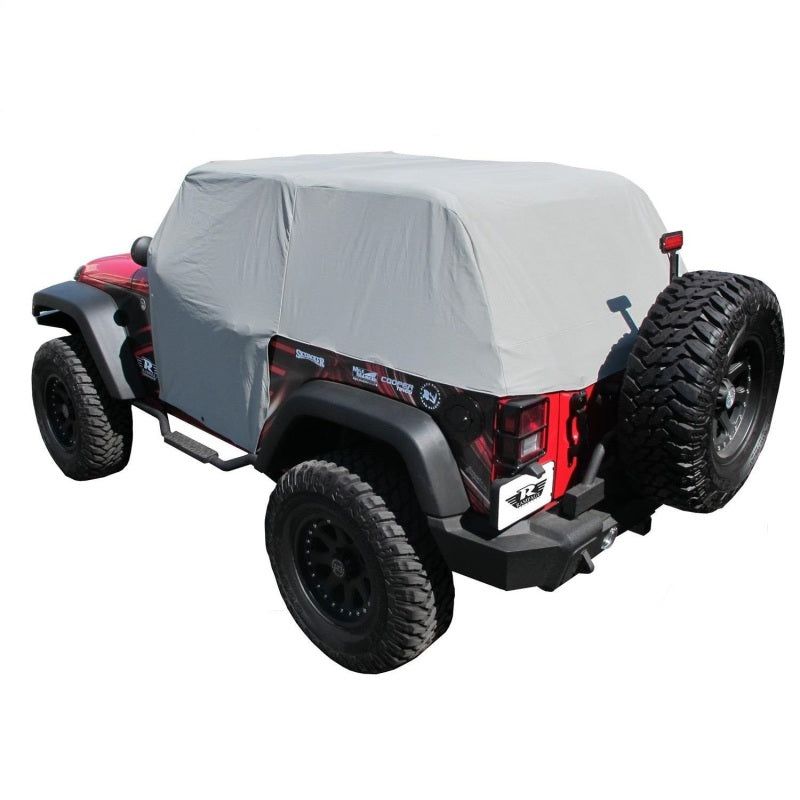Rampage 2007-2018 Jeep Wrangler(JK) Cab Cover With Door Flaps - Grey-Car Covers-Rampage-RAM1163-SMINKpower Performance Parts