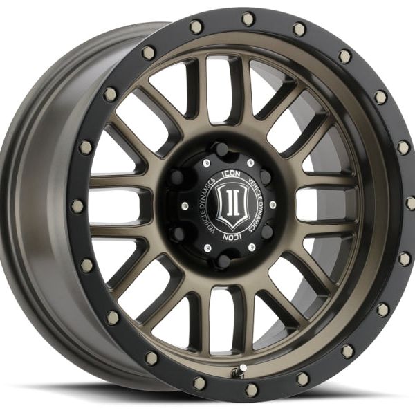 ICON Alpha 17x8.5 6x5.5 0mm Offset 4.75in BS 106.1mm Bore Bronze Wheel - SMINKpower Performance Parts ICO1217858347BR ICON