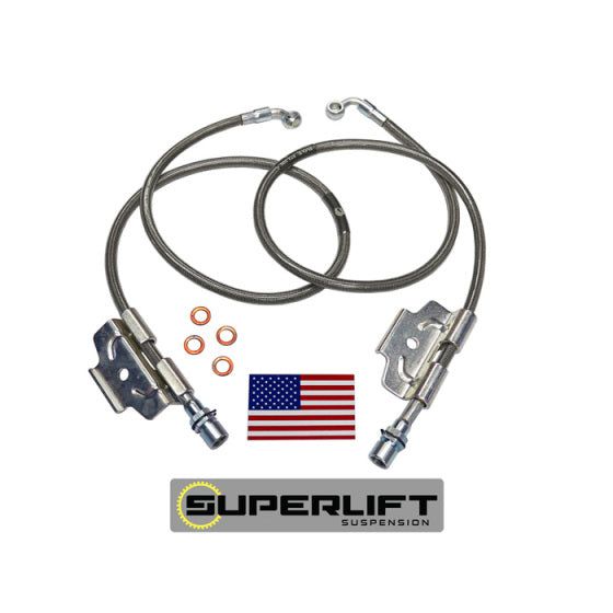 Superlift 03-13 Dodge Ram 2500/3500 w/ 4-6in Lift Kit (Pair) Bullet Proof Brake Hoses - SMINKpower Performance Parts SLF91600 Superlift