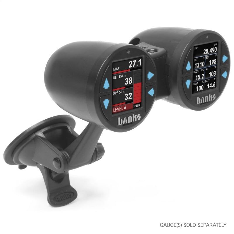 Banks Power Dual Gauge Pod Suction Mount For iDash 1.8 And 52mm Gauges-Gauge Pods-Banks Power-GBE63344-SMINKpower Performance Parts