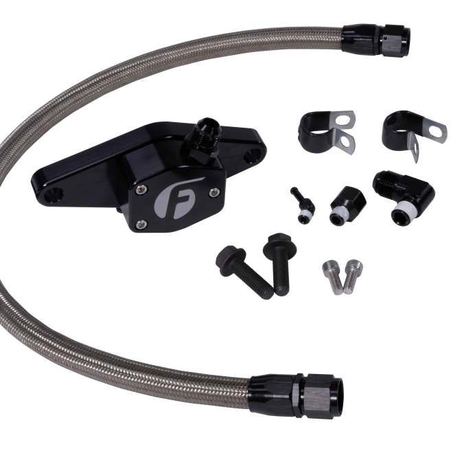 Fleece Performance 94-98 12V Coolant Bypass Kit w/ Stainless Steel Braided Line - SMINKpower Performance Parts FPEFPE-CLNTBYPS-CUMMINS-12V-SS Fleece Performance