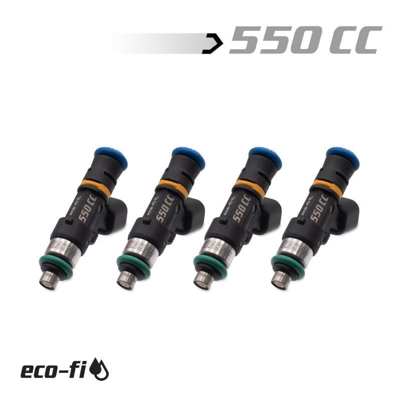 BLOX Racing Eco-Fi Street Injectors 550cc/min Honda K Series (Set of 4)-Fuel Injectors - Single-BLOX Racing-BLOBXEF-06514-550-4-SMINKpower Performance Parts