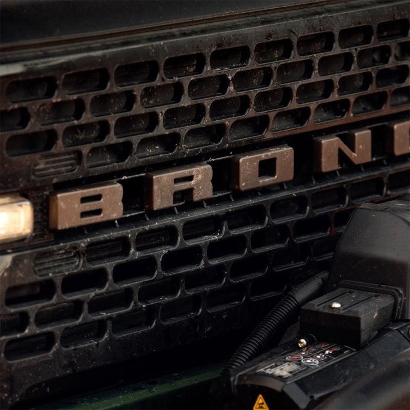 Ford Racing 2021+ Bronco Grille Lettering Overlay Kit - Bronze - SMINKpower Performance Parts FRPM-1447-BLBR Ford Racing