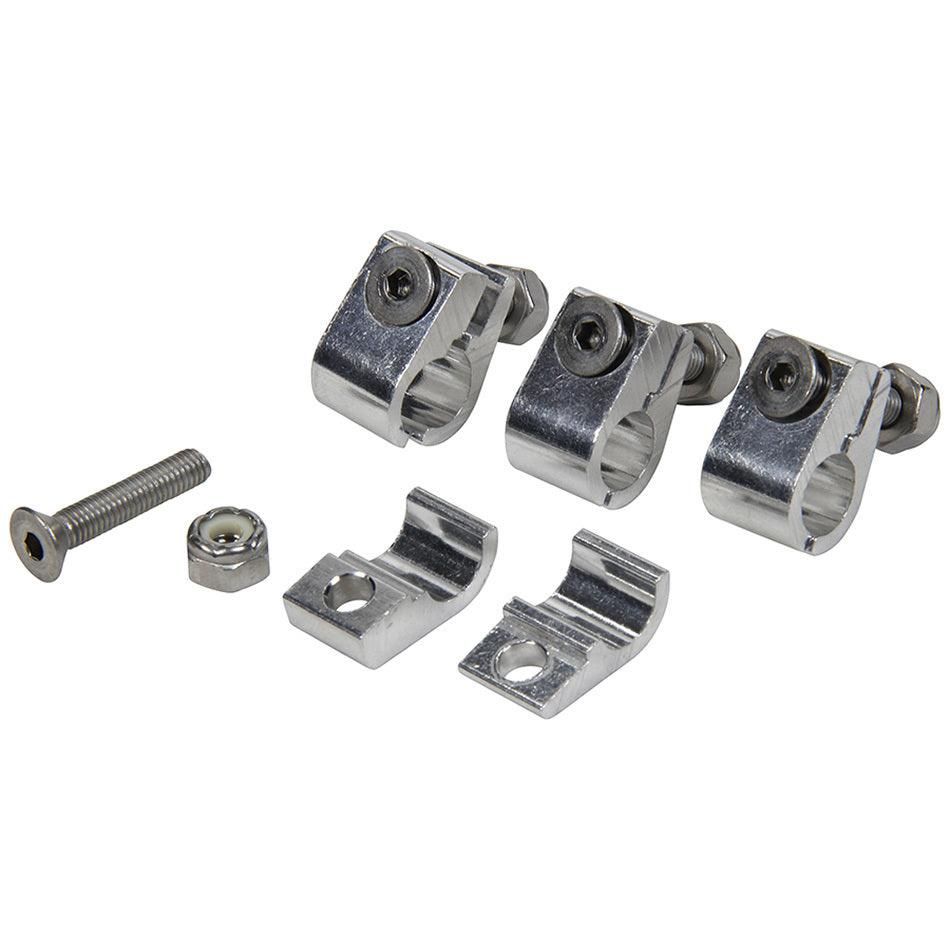2pc Alum Line Clamps 3/8in 4pk - SMINKpower Performance Parts ALL18323 ALLSTAR PERFORMANCE
