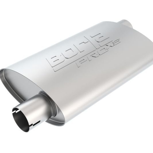 Borla Universal Pro-XS Muffler Oval 2.5in Inlet/Outlet Offset/Offset Notched Muffler - SMINKpower Performance Parts BOR400490 Borla