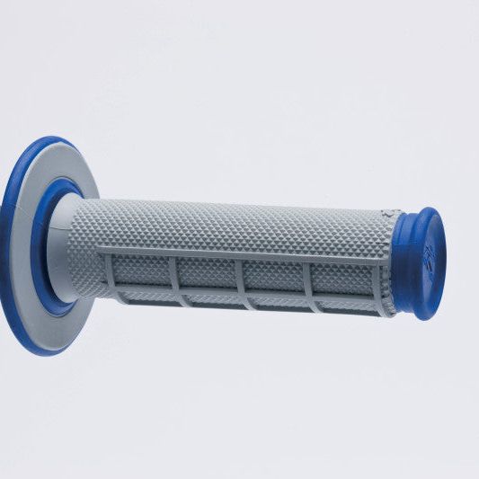 Renthal MX Dual Compound Grips 1/2 Waffle - Grey/ Blue-Misc Powersports-Renthal-RENG157-SMINKpower Performance Parts