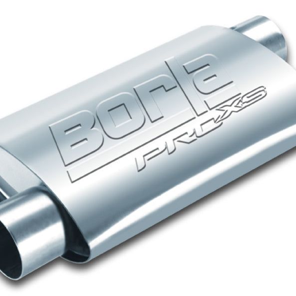 Borla Pro-XS 2in Tubing 14in x 4in x 9.5in Oval Offset/Offset Muffler - SMINKpower Performance Parts BOR40346 Borla