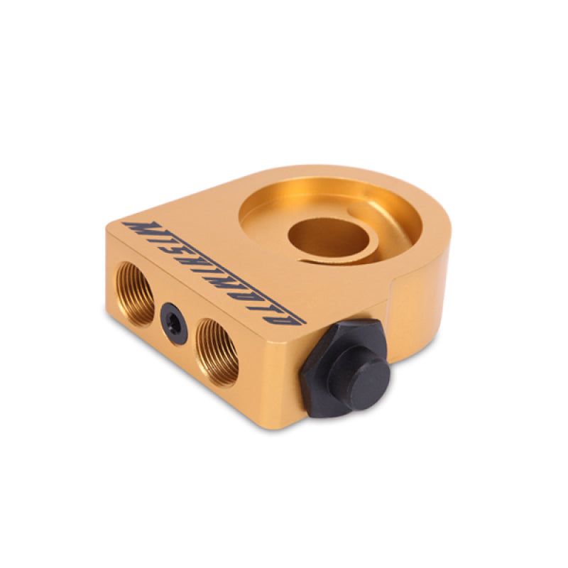 Mishimoto Thermostatic Gold M20 Oil Sandwich Plate-Oil Filter Blocks-Mishimoto-MISMMOP-SPT-SMINKpower Performance Parts